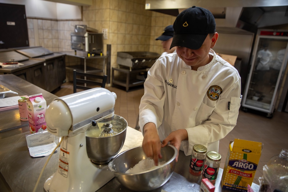 Culinary Specialists Prepare for Army Birthday Cake Competition