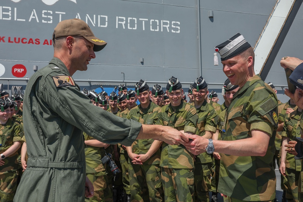 His Majesty The King’s Guard 3rd Company Tours USS Iwo Jima