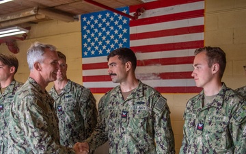 Vice Adm. J.T. Anderson, Commander, U.S. 6th Fleet, visits Navy Expeditionary Forces in Rota, Spain
