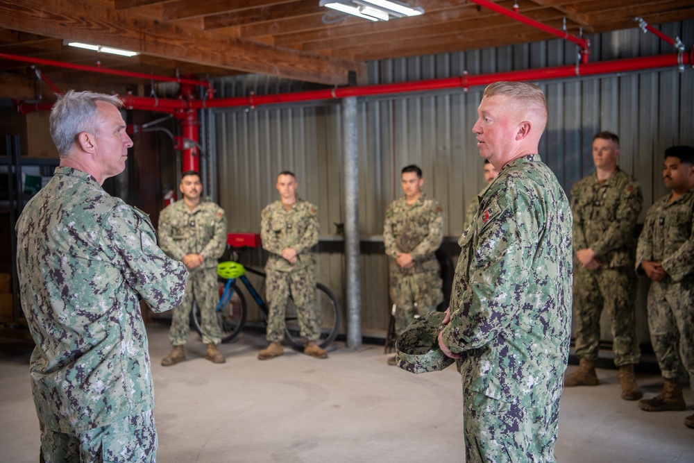 Vice Adm. J.T. Anderson, Commander, U.S. 6th Fleet, visits Navy Expeditionary Forces in Rota, Spain