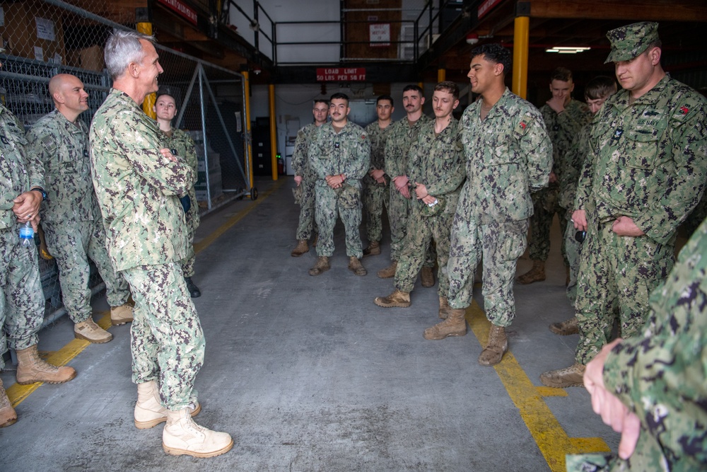 Vice Adm. J.T. Anderson, Commander, U.S. 6th Fleet, visits Navy Expeditionary Forces in Rota, Spain