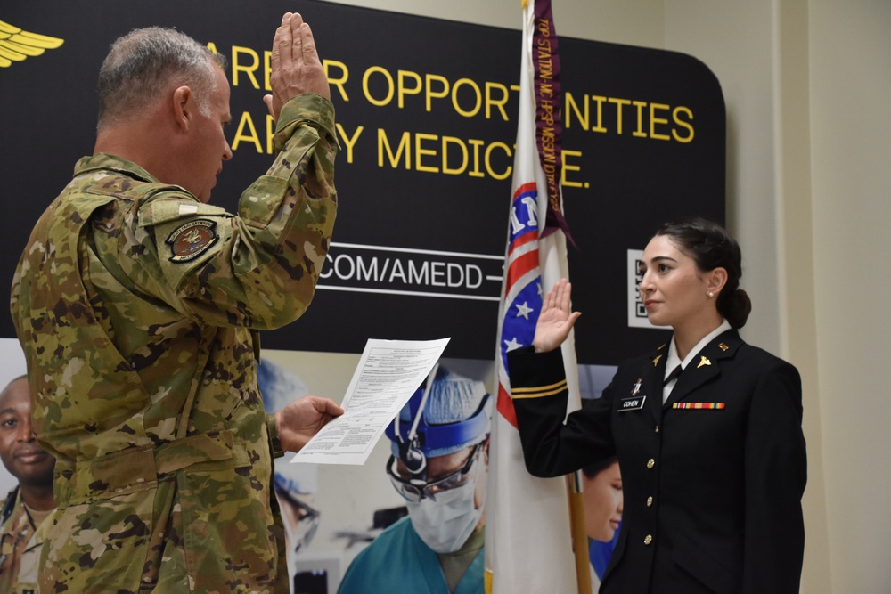 Army Soldier begins transition from Army Medicine officer to Physician.
