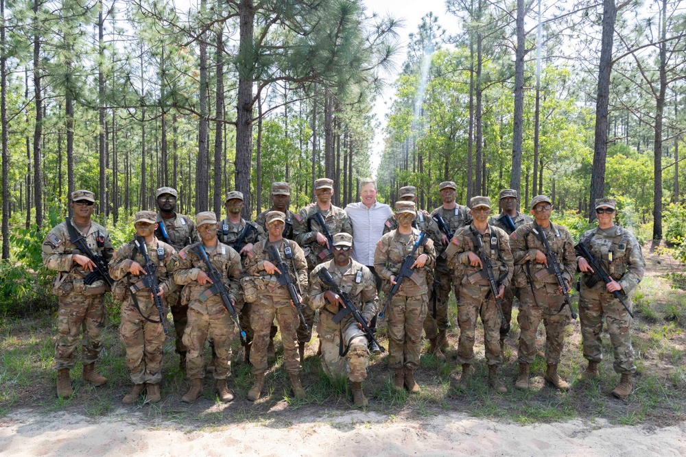 Secretary of the Army, Hon. Dan Driscoll, visits and engages with trainees in Basic Combat Training and Soldiers stationed at Fort Jackson, SC