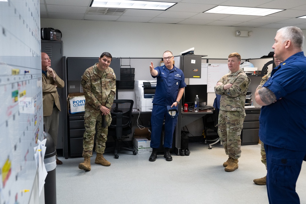 375th AMW leadership visits local USCG Base