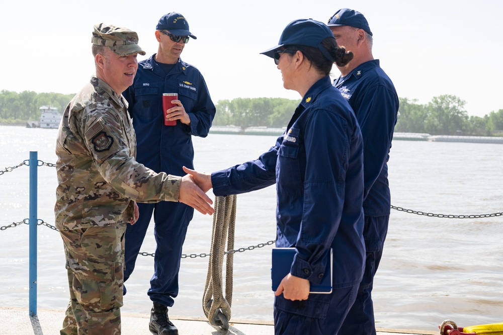 375th AMW leadership visits local USCG Base