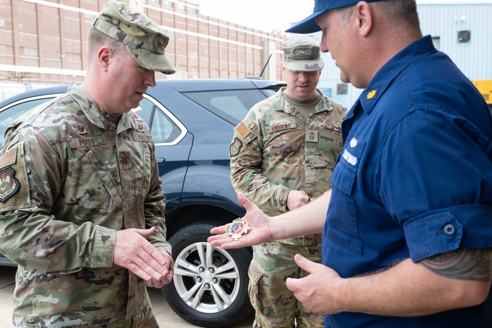 375th AMW leadership visits local USCG Base