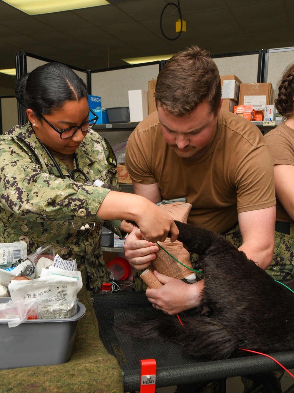 Expeditionary Medical Facility Kilo conducts simultaneous training evolutions during Operational Readiness Exercise