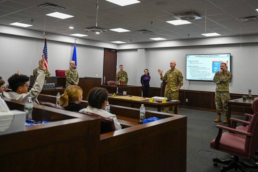 From Classroom to Courtroom: Students participate in mock trial at Altus AFB