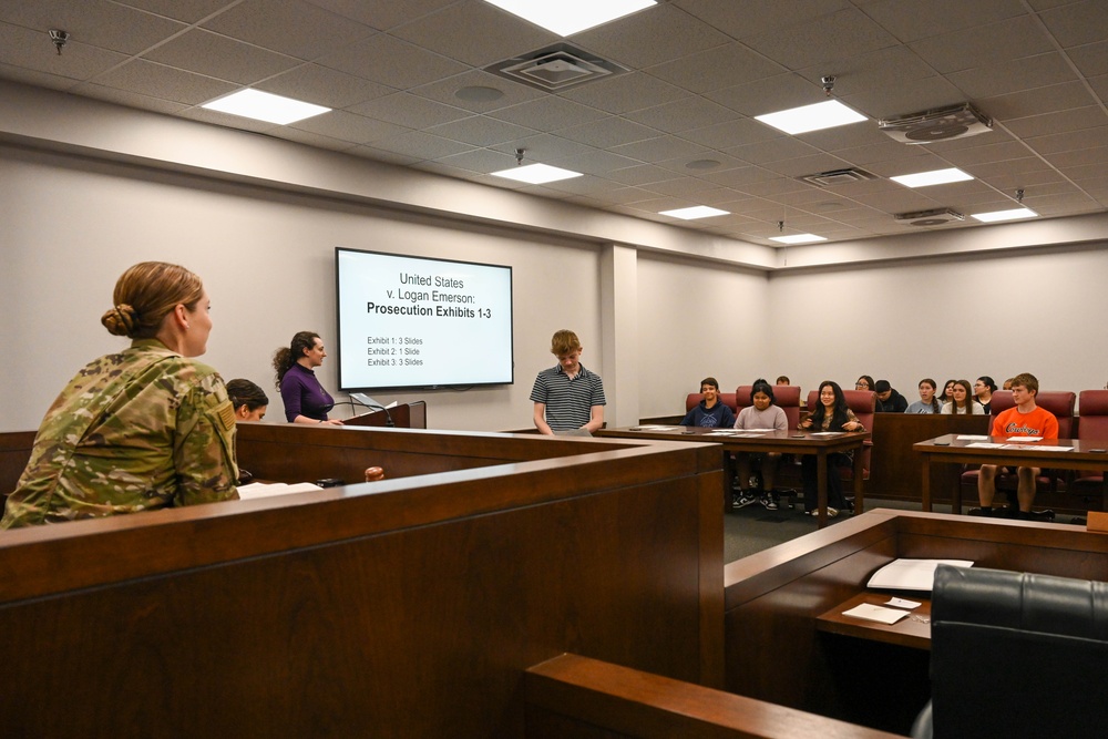 From Classroom to Courtroom: Students participate in mock trial at Altus AFB