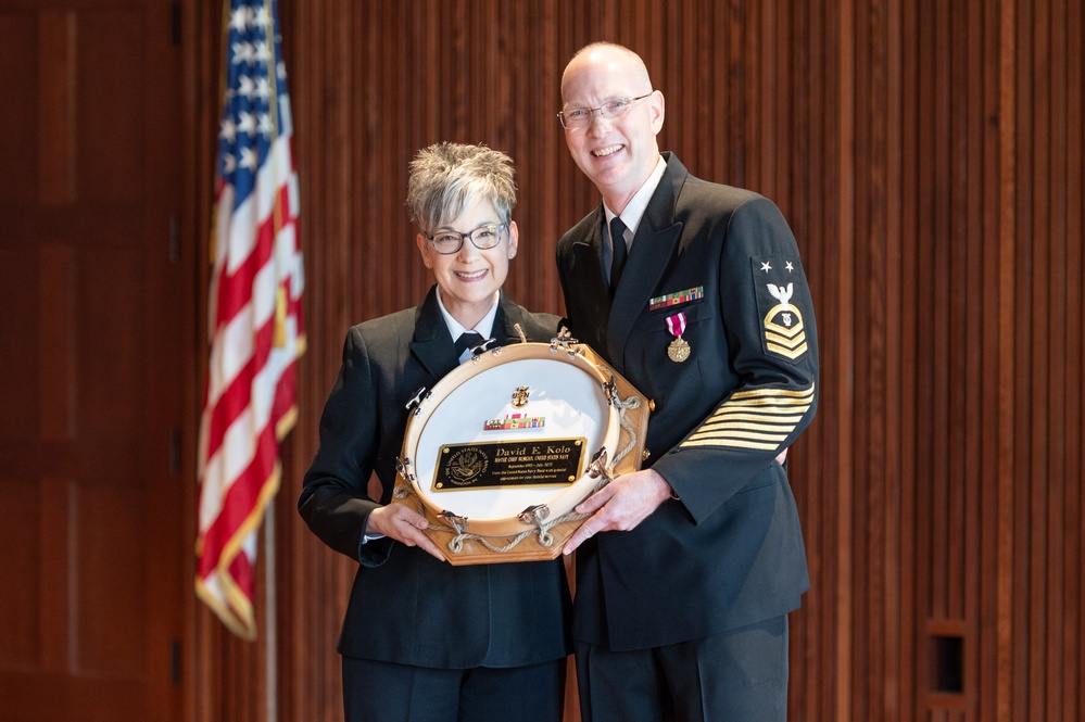 U.S. Navy Band hosts retirement ceremony for Masterchief Musician David Kolo