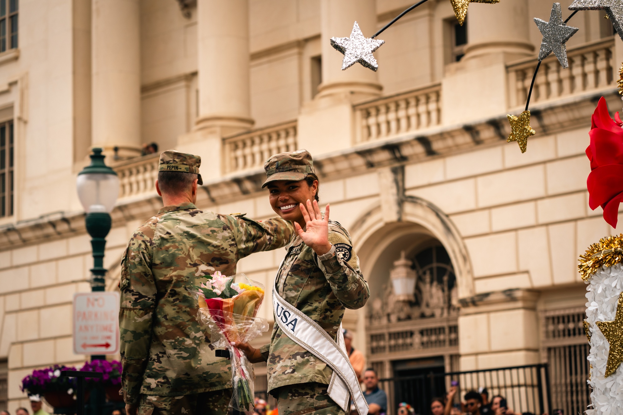 phenomenon×dresscamp Flower soldier DVIDS - Images - Battle of Flowers Parade [Image 15 of 27]