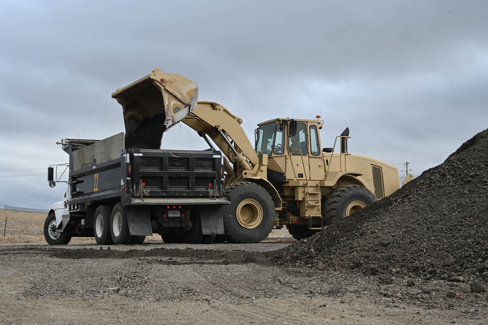 28th Civil Engineer Squadron Constructs Temporary Haul Road For B-21 Construction