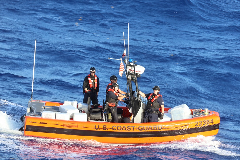 Coast Guard offloads more than $14 million in illicit drugs interdicted in Caribbean Sea