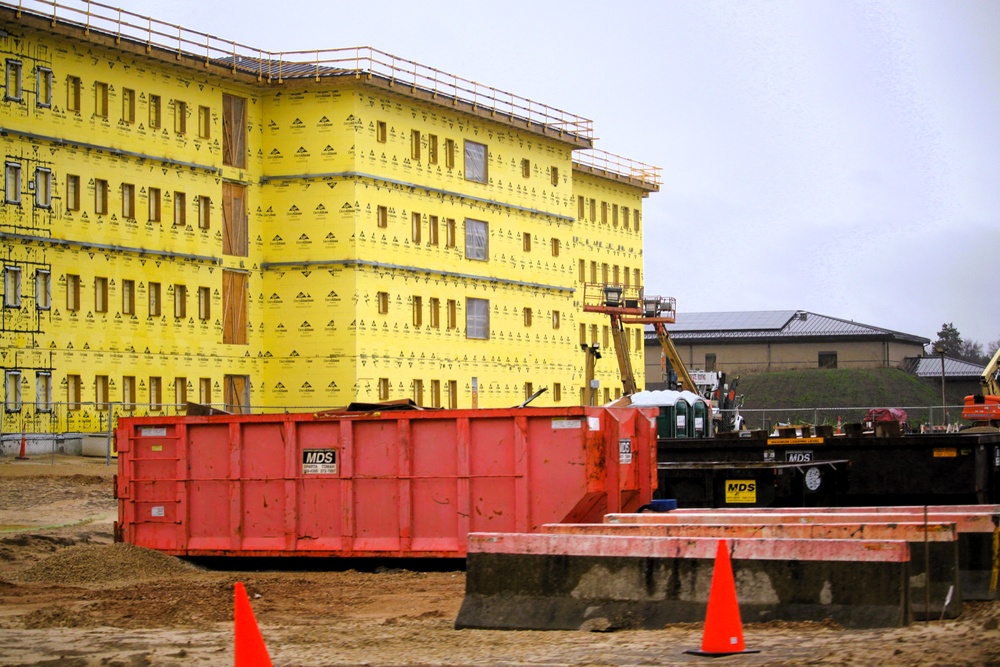 May 2025 barracks construction operations for East Barracks Project at Fort McCoy