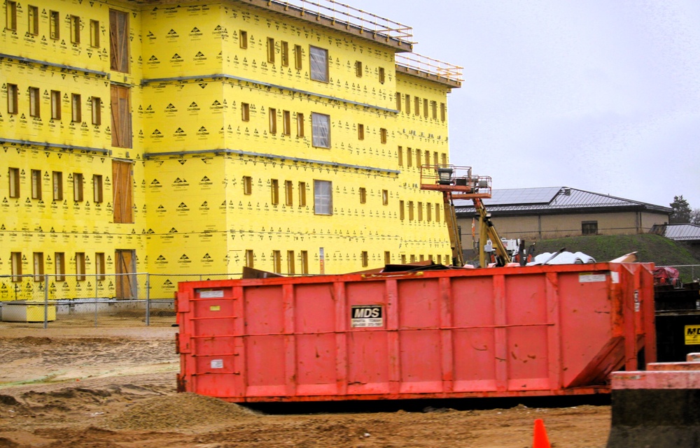 May 2025 barracks construction operations for East Barracks Project at Fort McCoy