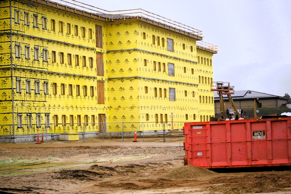 May 2025 barracks construction operations for East Barracks Project at Fort McCoy