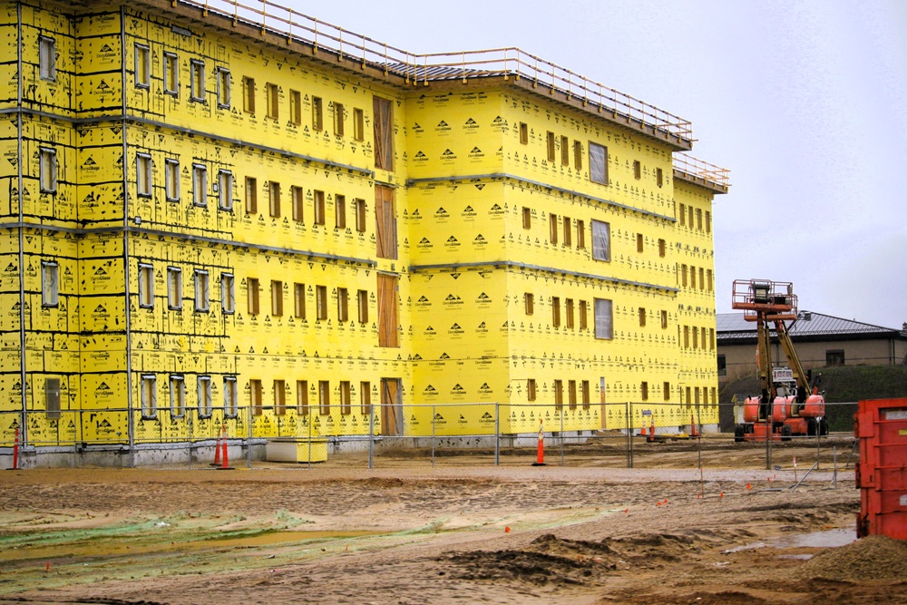 May 2025 barracks construction operations for East Barracks Project at Fort McCoy