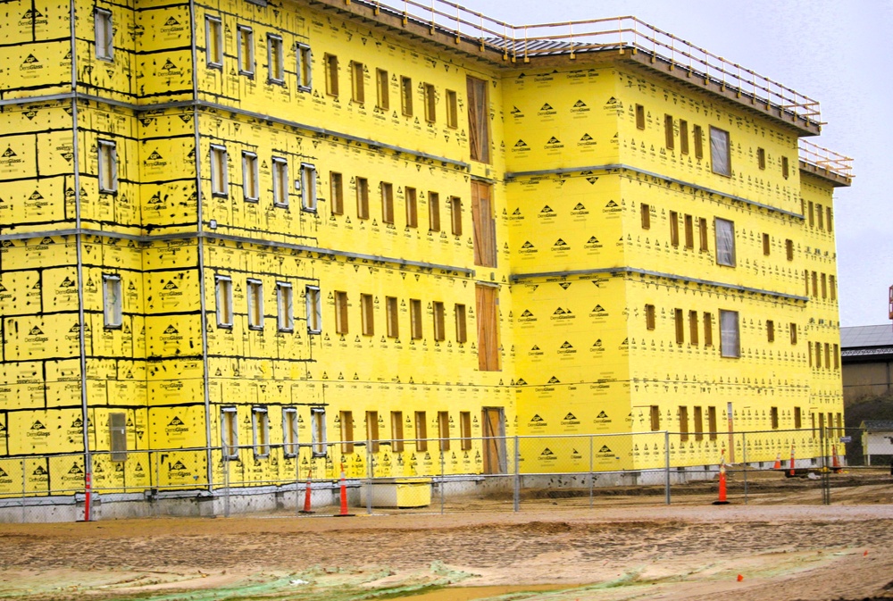May 2025 barracks construction operations for East Barracks Project at Fort McCoy