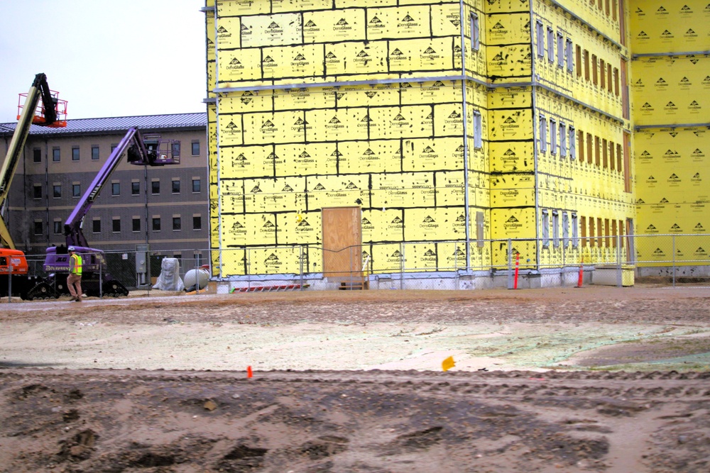 May 2025 barracks construction operations for East Barracks Project at Fort McCoy