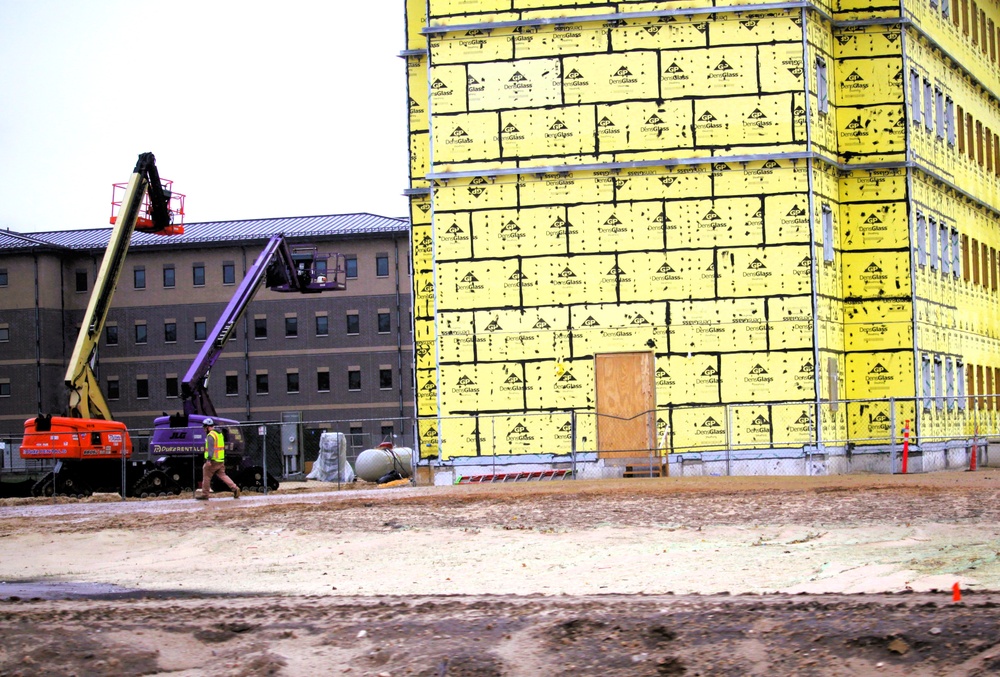 May 2025 barracks construction operations for East Barracks Project at Fort McCoy