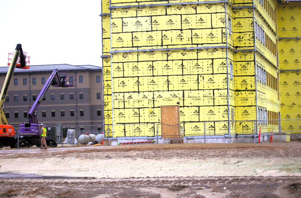 May 2025 barracks construction operations for East Barracks Project at Fort McCoy
