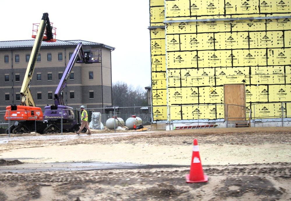 May 2025 barracks construction operations for East Barracks Project at Fort McCoy
