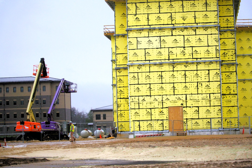 May 2025 barracks construction operations for East Barracks Project at Fort McCoy