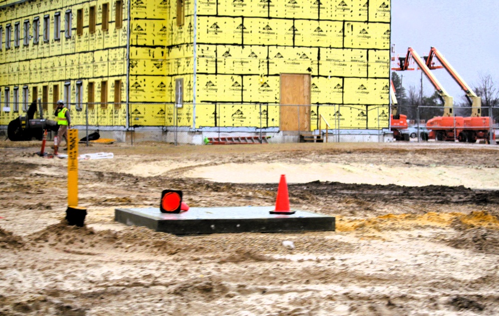 May 2025 barracks construction operations for East Barracks Project at Fort McCoy