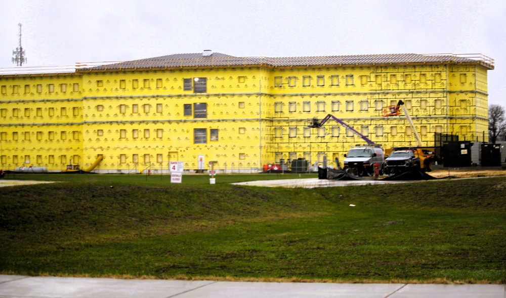 May 2025 barracks construction operations for East Barracks Project at Fort McCoy