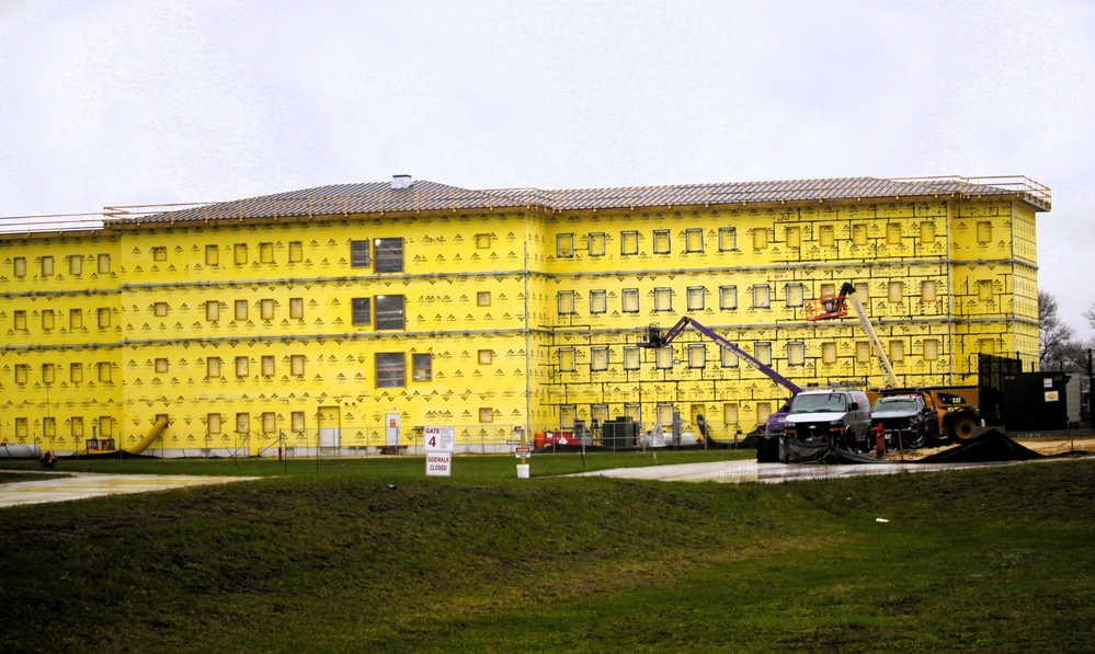 May 2025 barracks construction operations for East Barracks Project at Fort McCoy