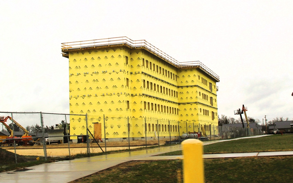 May 2025 barracks construction operations for East Barracks Project at Fort McCoy