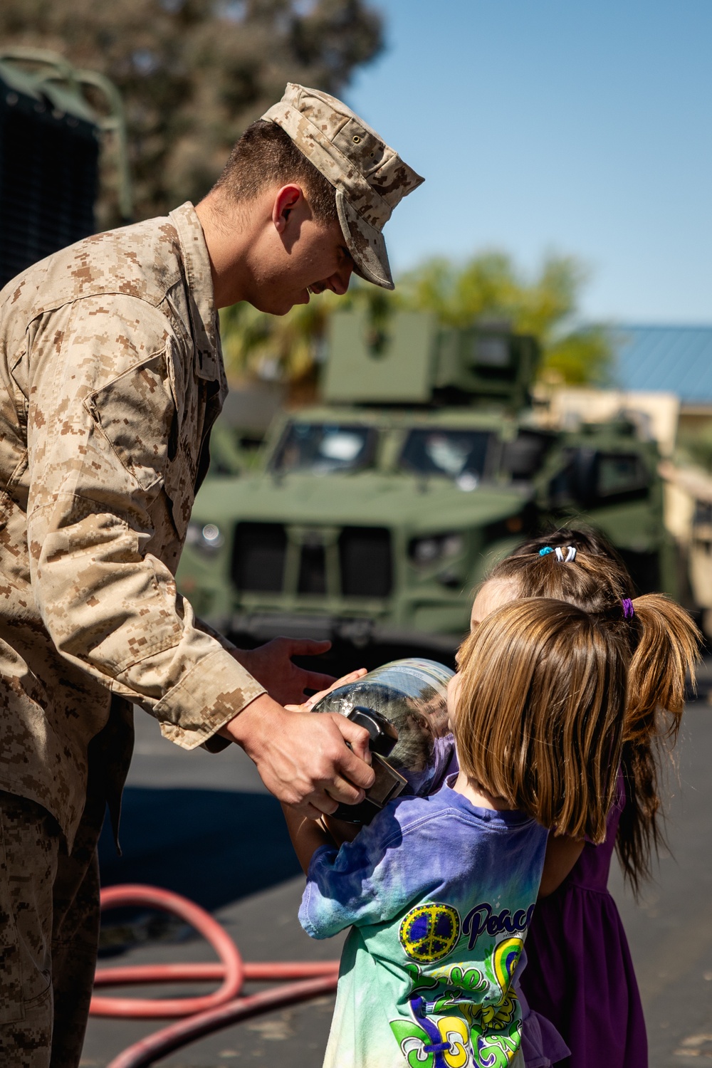 The Combat Center hosts vehicle showcase at local elementary school in honor of Month of the Military Child