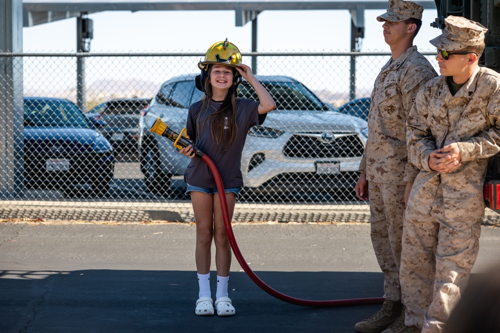 The Combat Center hosts vehicle showcase at local elementary school in honor of Month of the Military Child