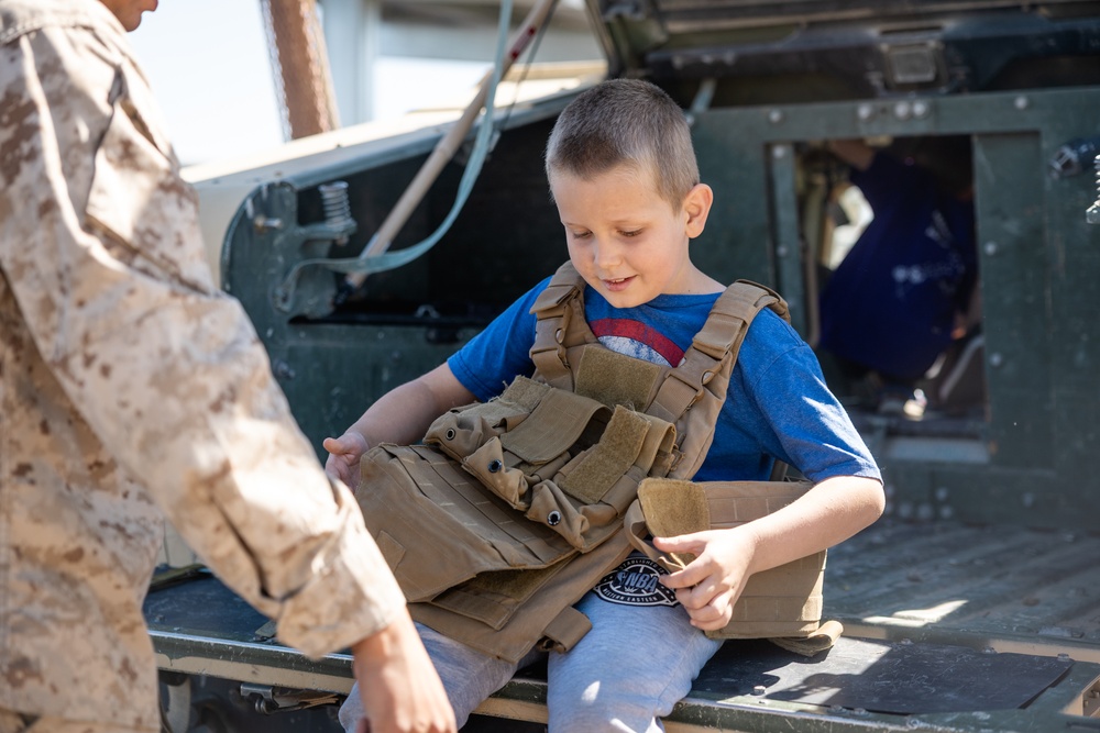The Combat Center hosts vehicle showcase at local elementary school in honor of Month of the Military Child