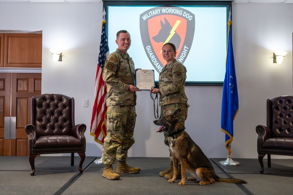 From patrols to playtime: 355th Security Forces Squadron military working dog Layka retires