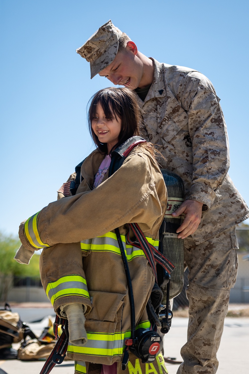 The Combat Center hosts vehicle showcase at local elementary school in honor of Month of the Military Child