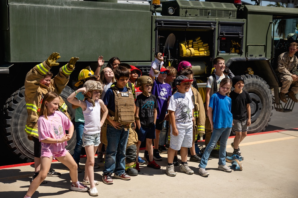 The Combat Center hosts vehicle showcase at local elementary school in honor of Month of the Military Child