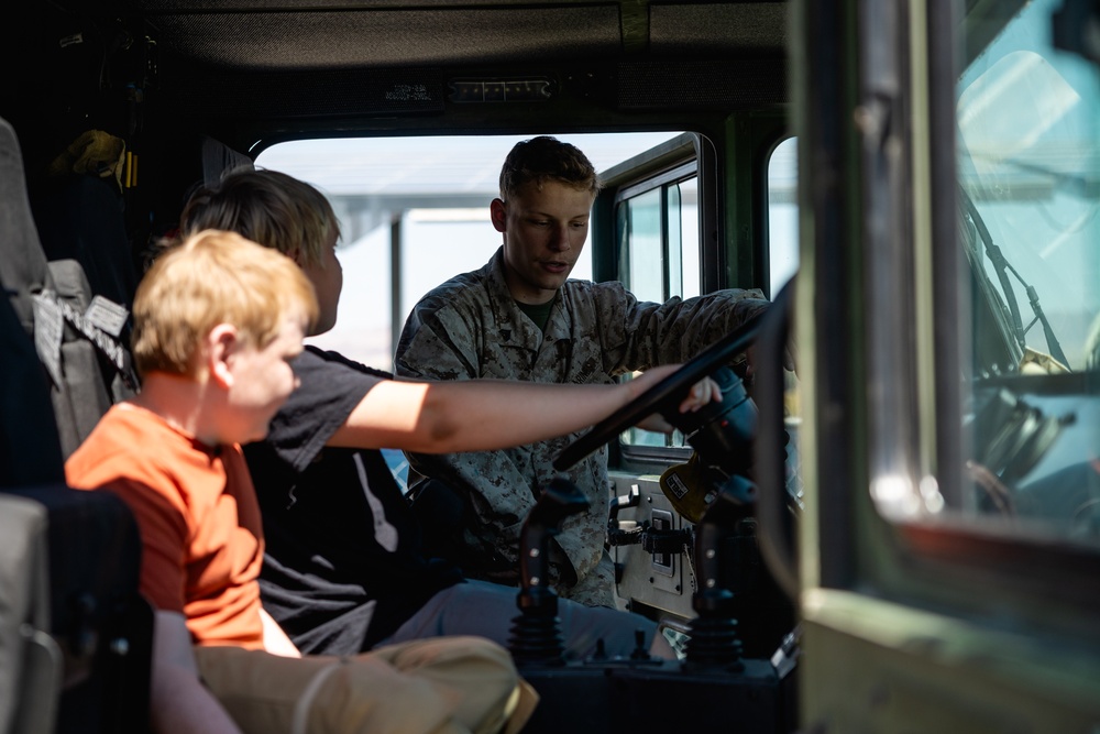 The Combat Center hosts vehicle showcase at local elementary school in honor of Month of the Military Child