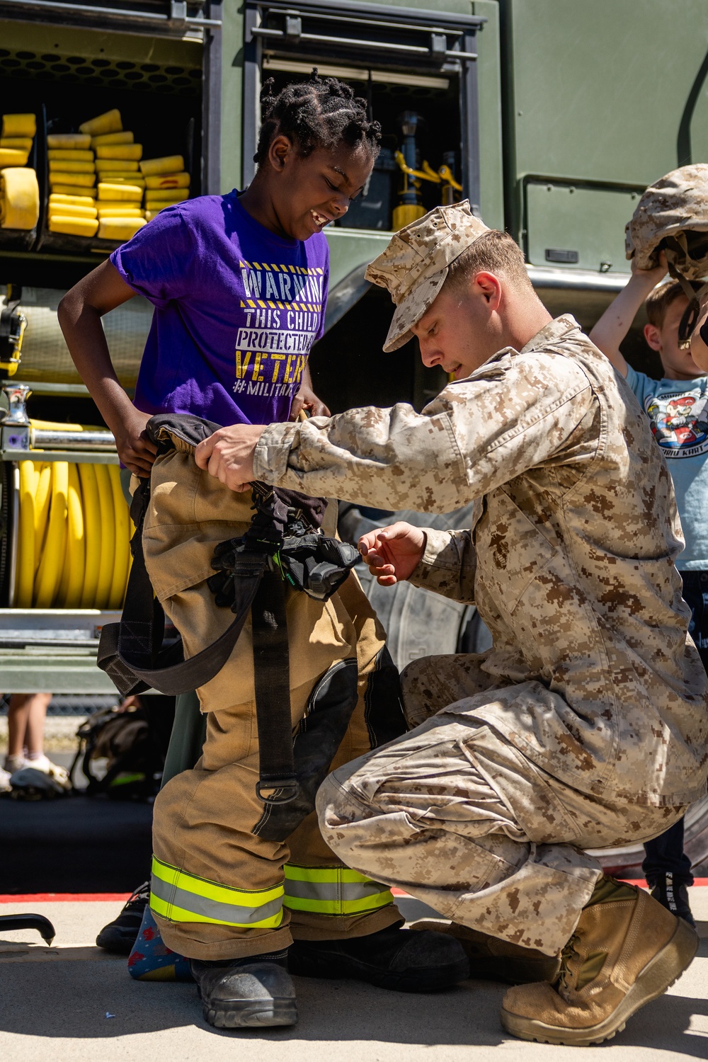 The Combat Center hosts vehicle showcase at local elementary school in honor of Month of the Military Child