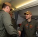 Tiger 77 and Tiger 76 of VP-8 celebrate the Change of Command