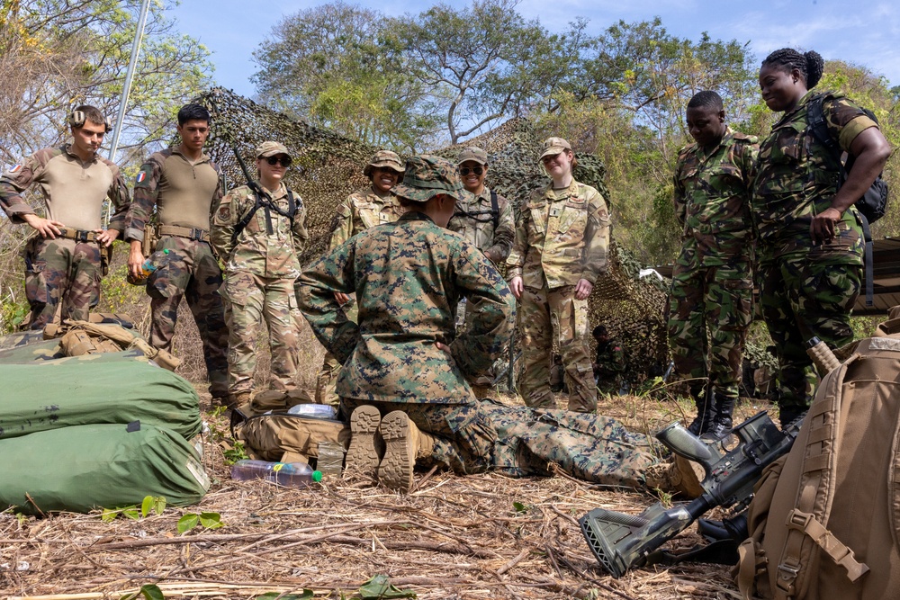 U.S. Navy Hospital Corpsman instructs TCCC course to combined forces at TRADEWINDS 25