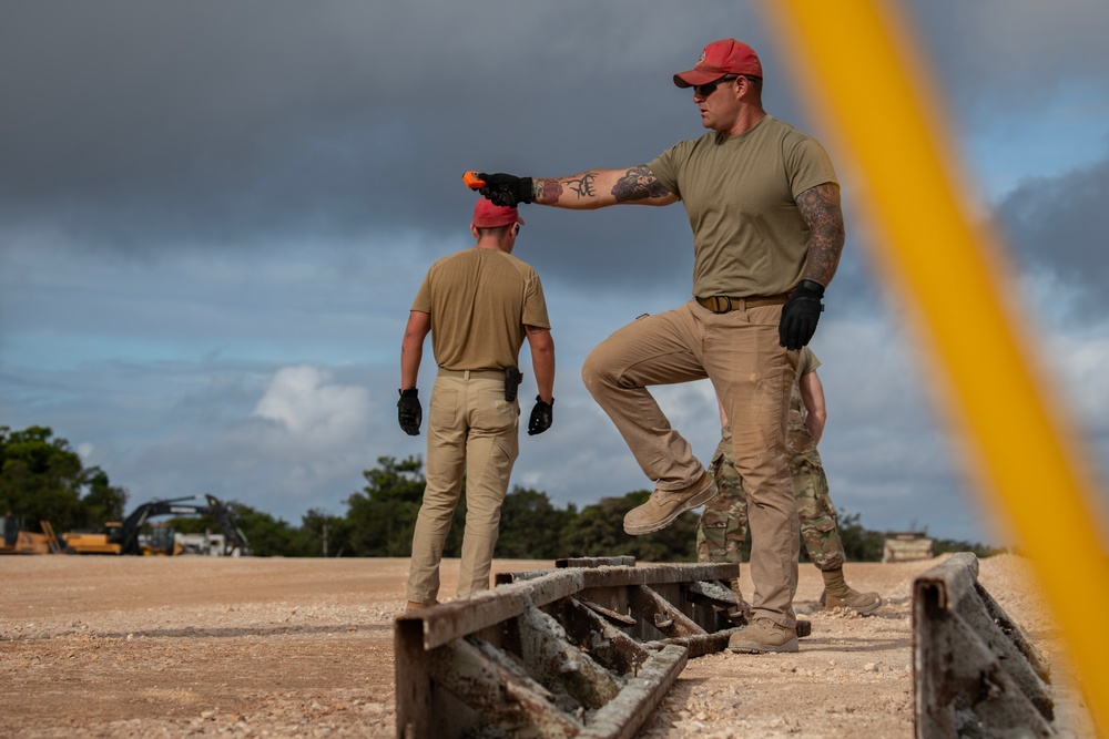 The 200TH RED HORSE Squadron supports PACAF by relocating resilient infrastructure