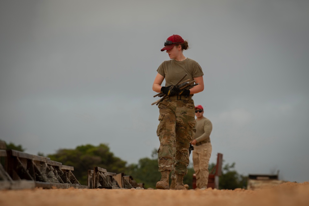 The 200TH RED HORSE Squadron supports PACAF by relocating resilient infrastructure