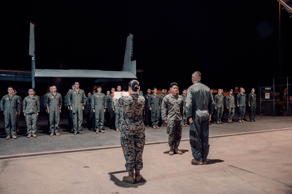 MRF-D 25.3: Wing pinning ceremony