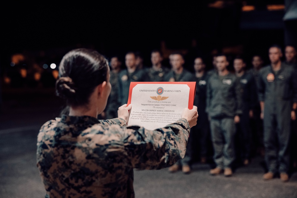 MRF-D 25.3: Wing pinning ceremony