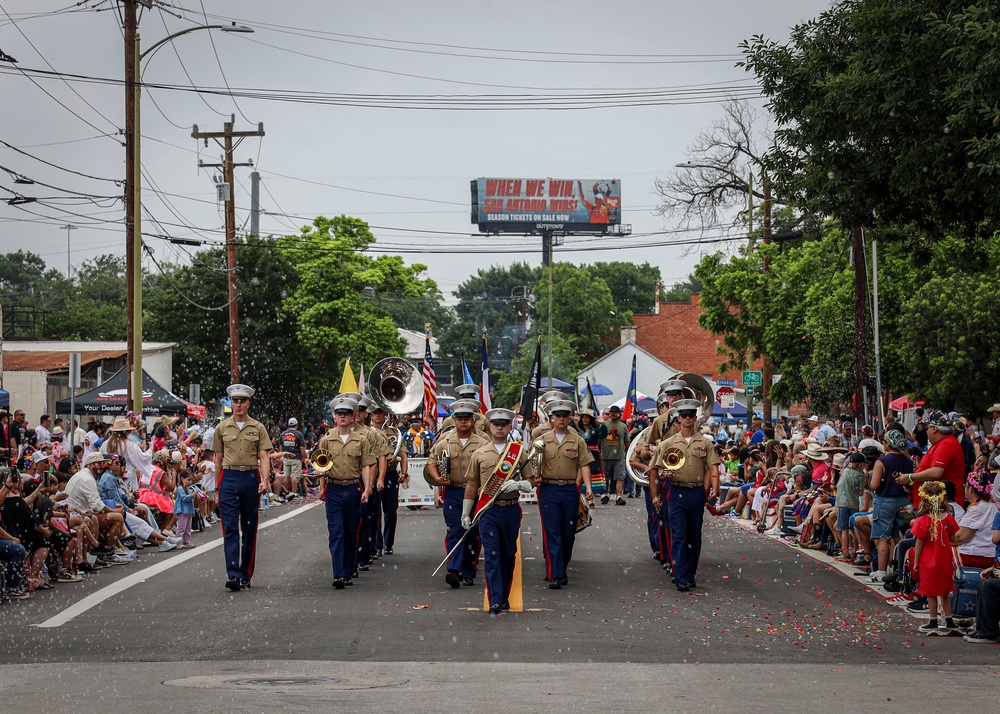 Marine Forces Reserve Band Performs at Battle of the Flowers Parade