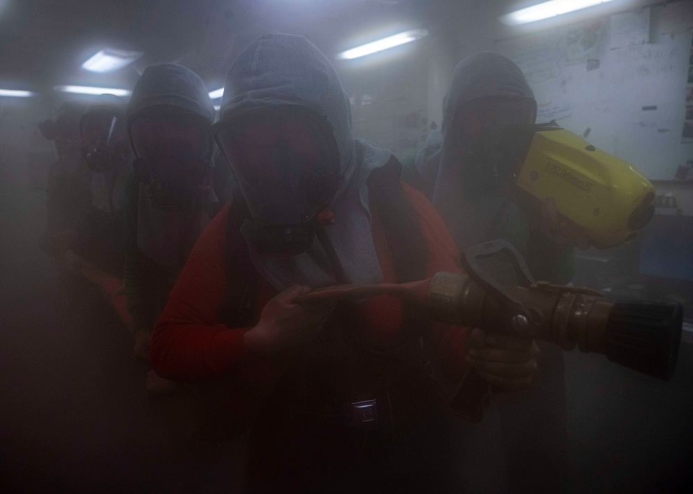 Nimitz Sailors Participate In General Quarters Drill