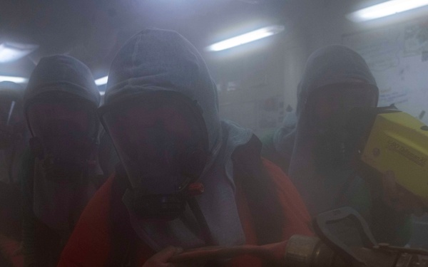 Nimitz Sailors Participate In General Quarters Drill
