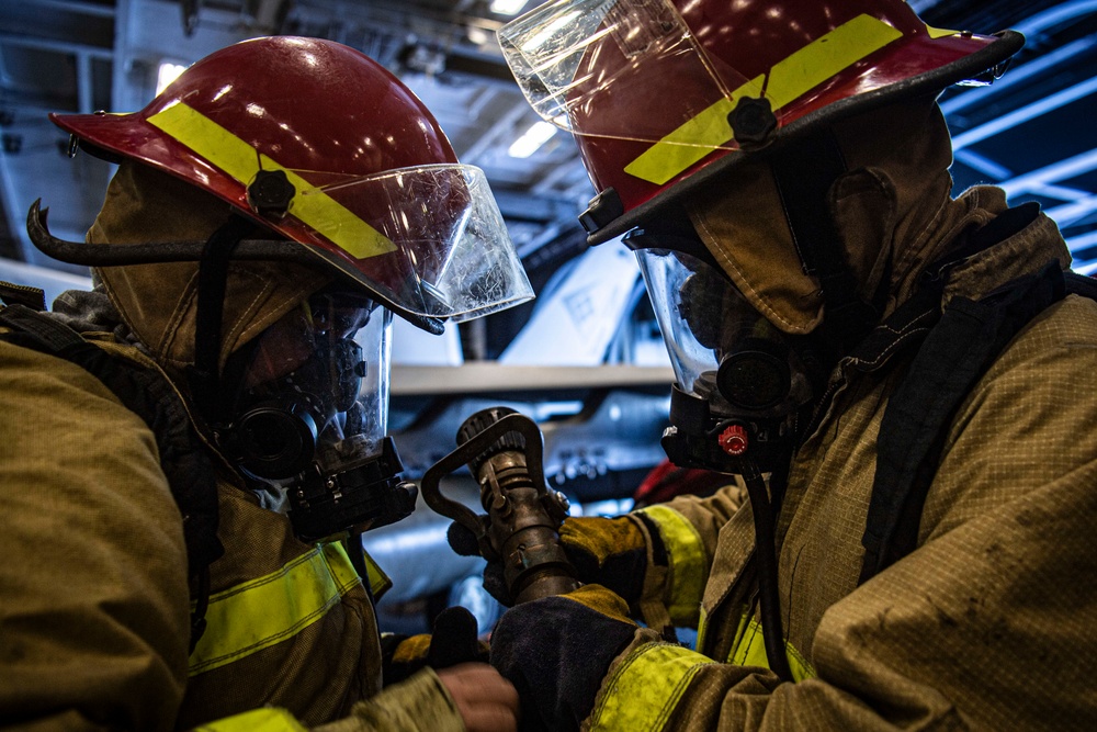 Nimitz Sailors Participate in a General Quarters Drill