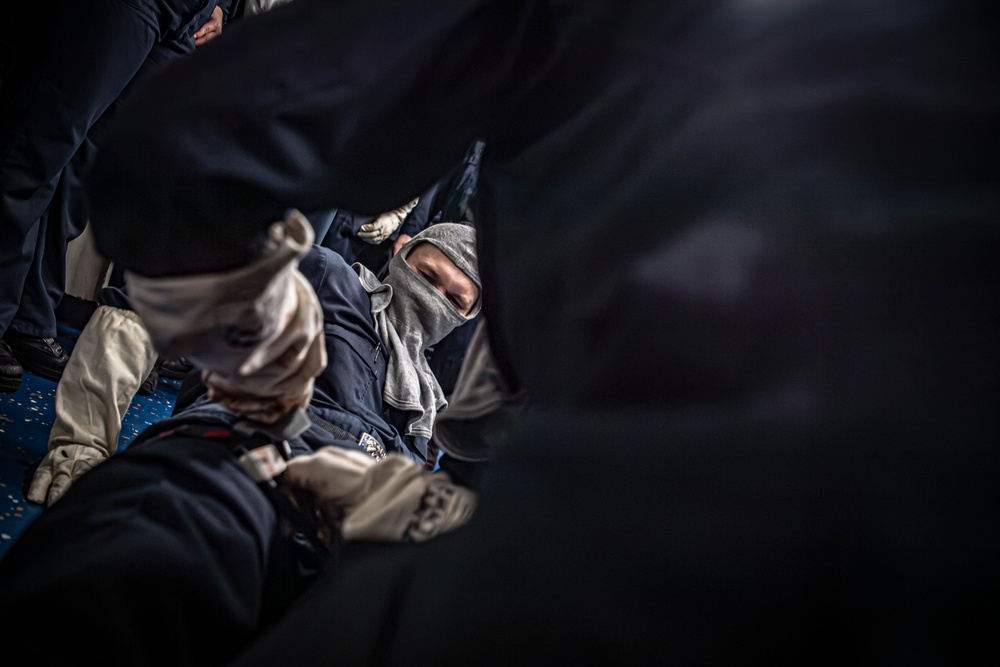 Nimitz Sailors Participate in a General Quarters Drill